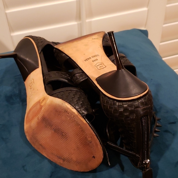 BcbgMaxazria Circa Woven Studded Heels - Picture 8 of 8